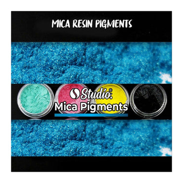 Studio Mica Pigment Dye for Epoxy Resin - Pack of (12Colours) The Stationers